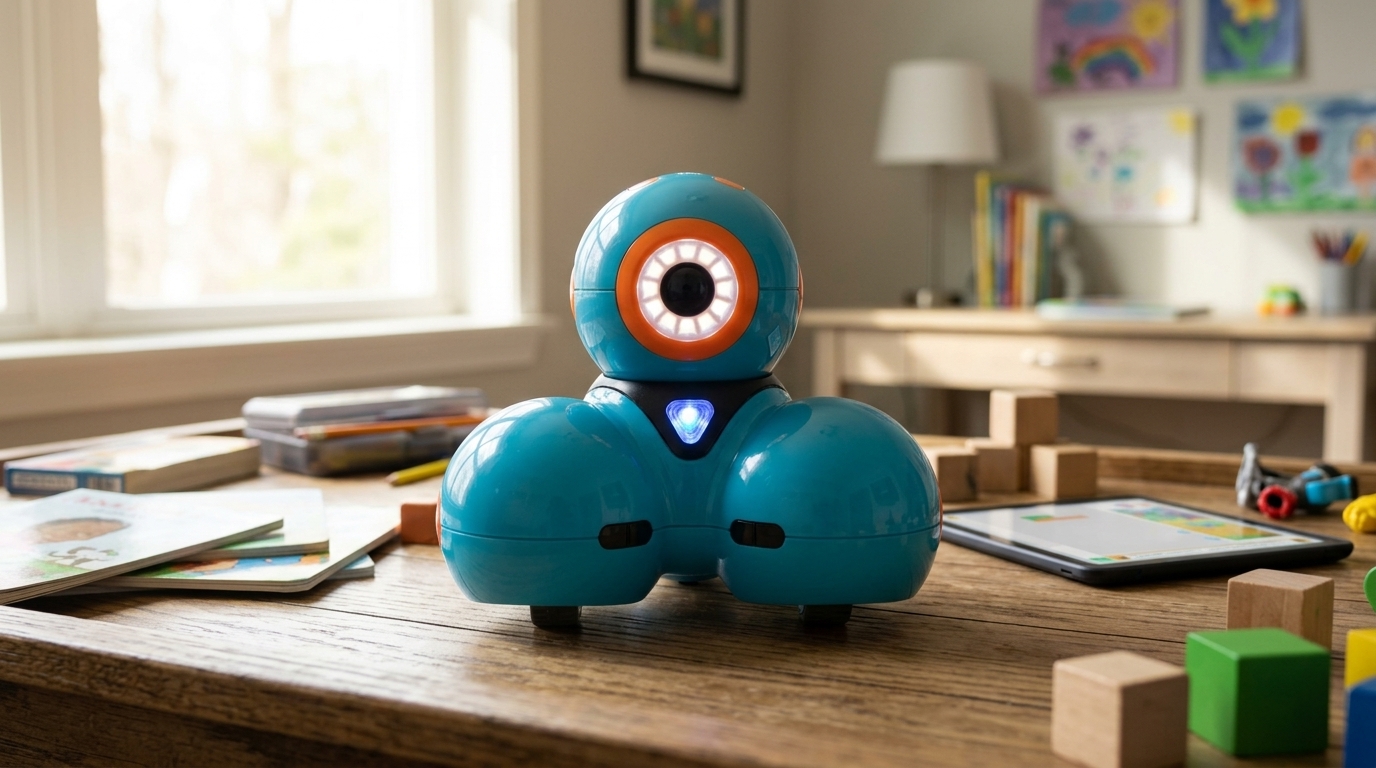 robot de programación para niños de 6 a 8 años — ilustración original del héroe