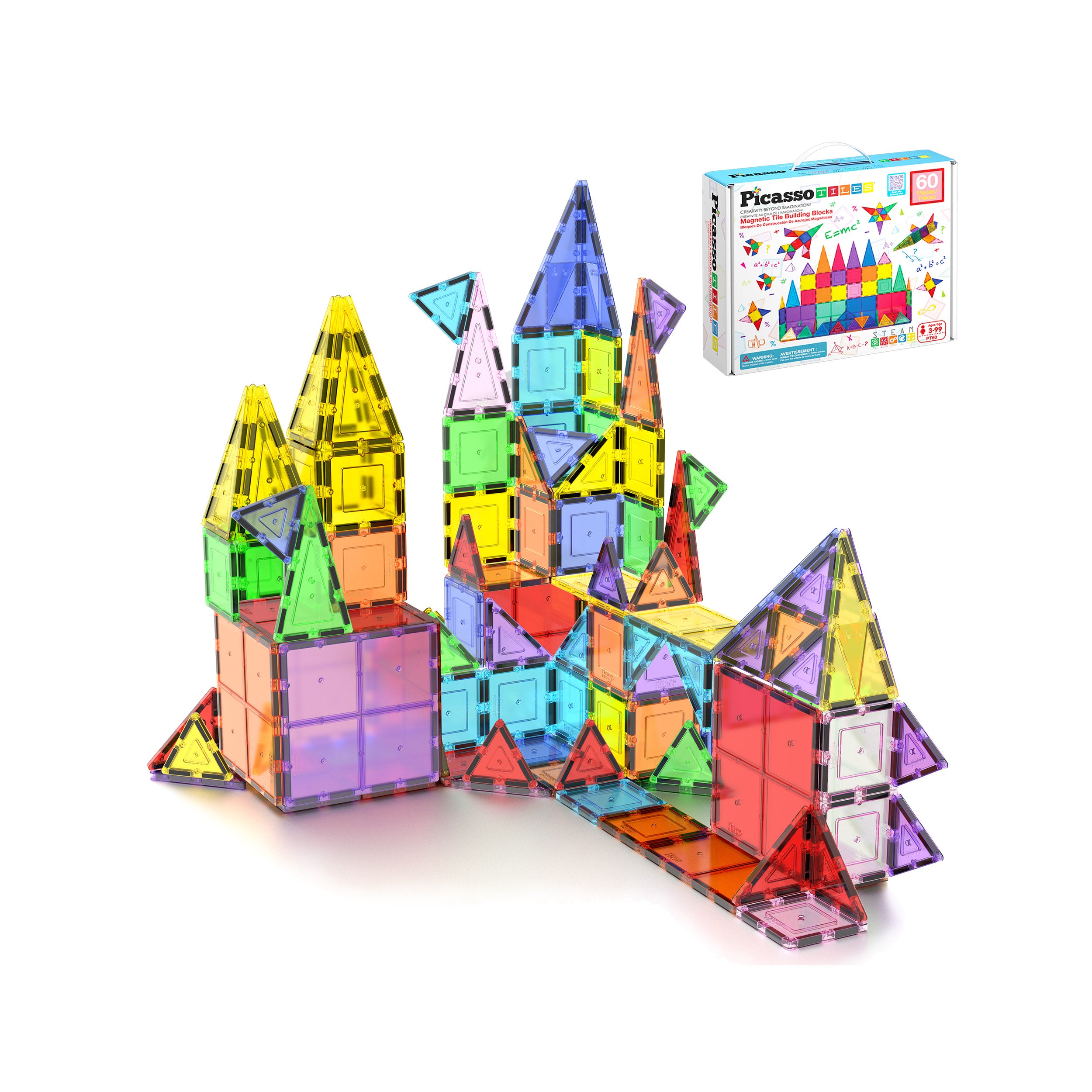 Set di piastrelle magnetiche PicassoTiles 60 pezzi