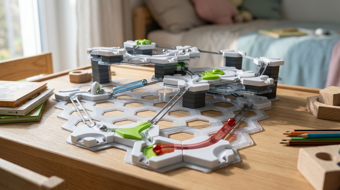GraviTrax Starter Set marble run for kids — original hero illustration