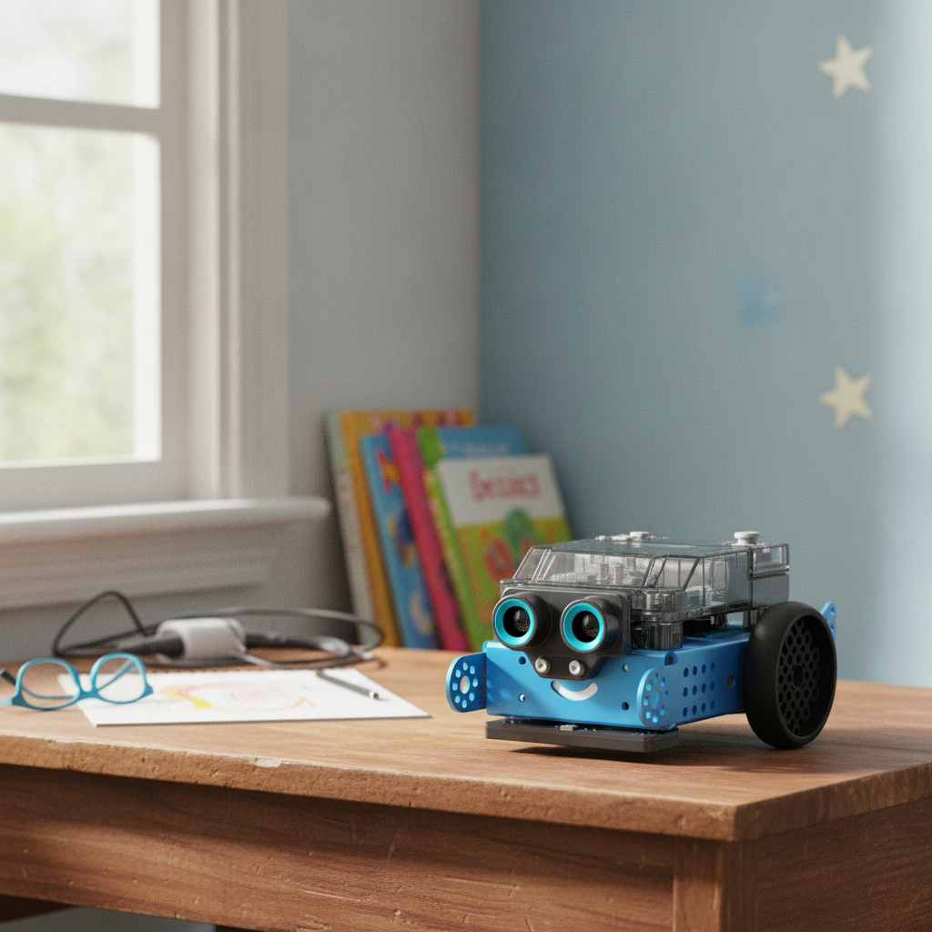 Makeblock mBot2 build-and-code robot kit for kids ages 9-12 — original hero illustration