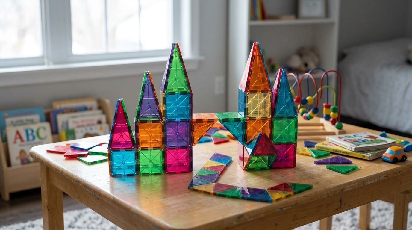 Magna-Tiles Classic 100 chiếc - bộ gạch từ tính trong suốt gốc
