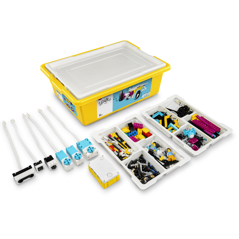 LEGO Education SPIKE Prime Set 45678 box and components