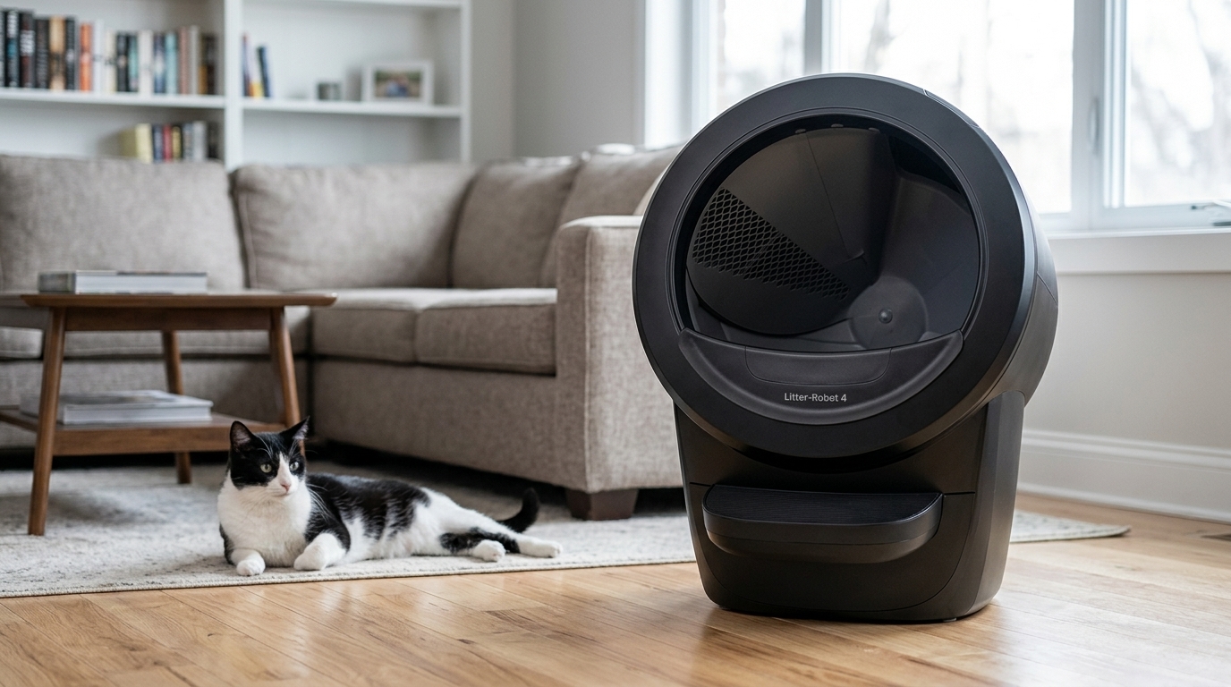 Hộp vệ sinh tự động Litter-Robot 4 — hình minh họa tác giả