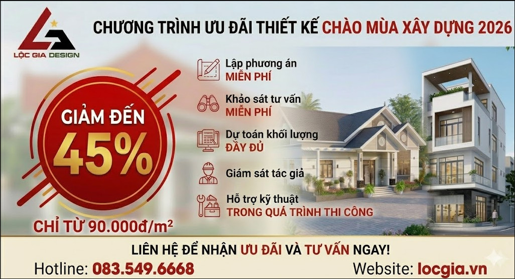 Báo giá thiết kế kiến trúc năm 2026
