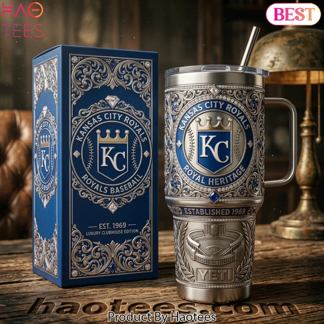 Kansas City Royals Royal Heritage Luxury Edition 40oz Tumbler