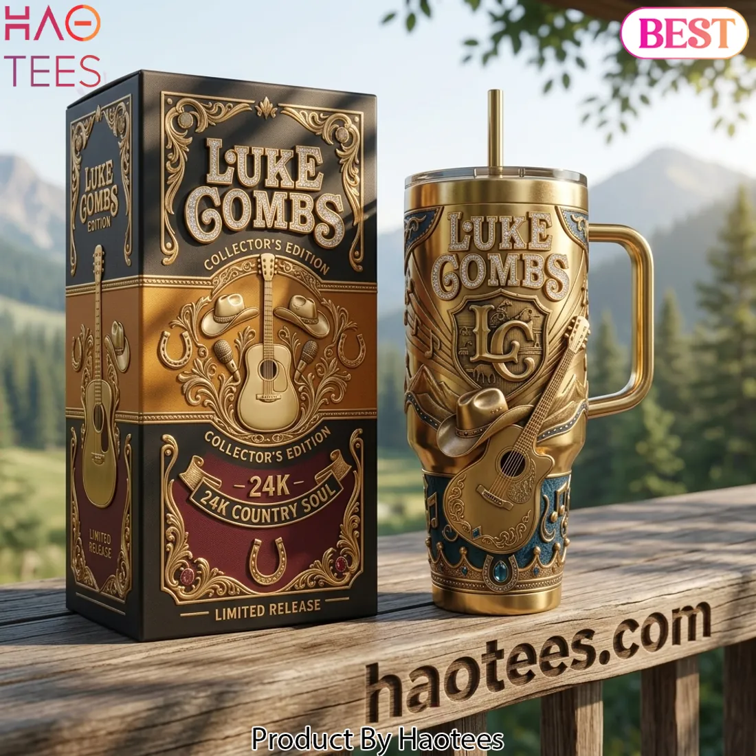 Luke Combs Collector's Edition 24K Country Soul 40oz Tumbler With Handle