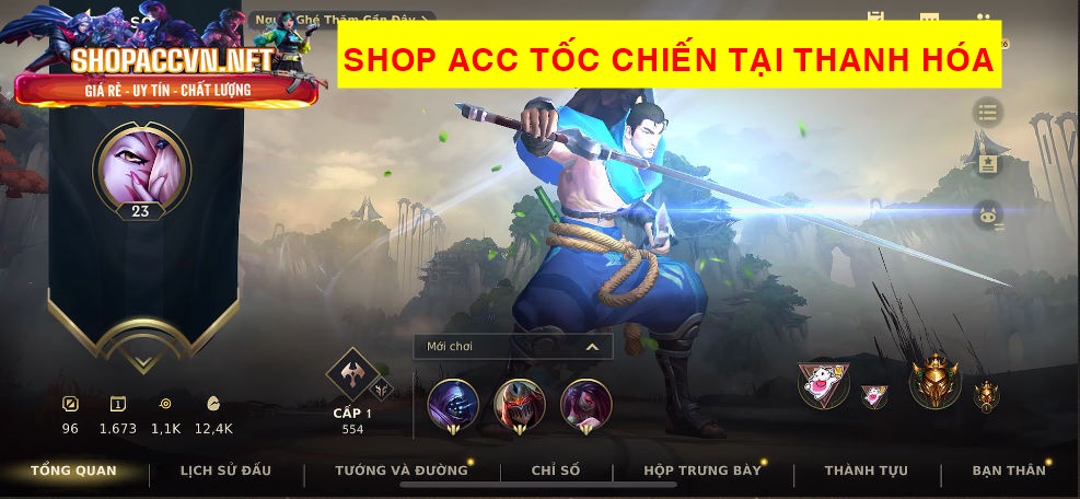 Shop Acc Tốc Chiến - Mua Acc Tốc Chiến Giá Rẻ Tại Thanh Hóa