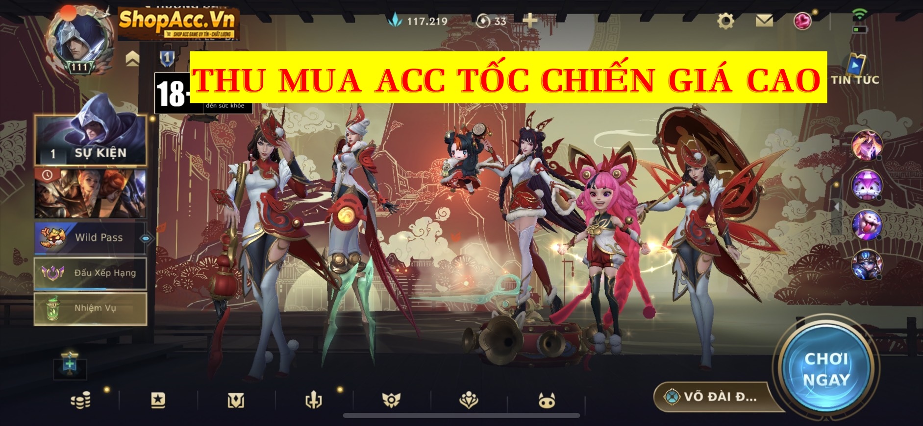 Thu Mua Acc Tốc Chiến Giá Cao Uy Tín Nhất Hiện Nay
