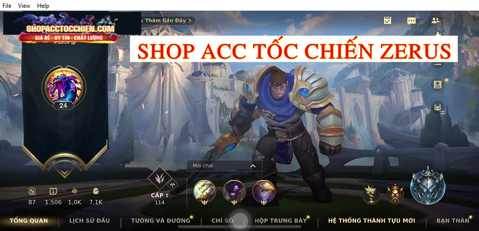 Shopacctocchien.com - Shop Acc Tốc Chiến Zerus