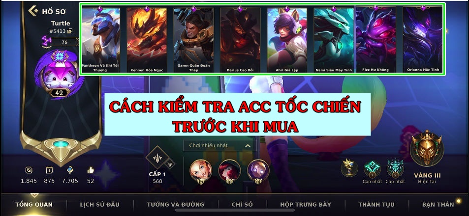 Cách Kiểm Tra Acc Tốc Chiến Trước Khi Mua: Hướng Dẫn Chi Tiết