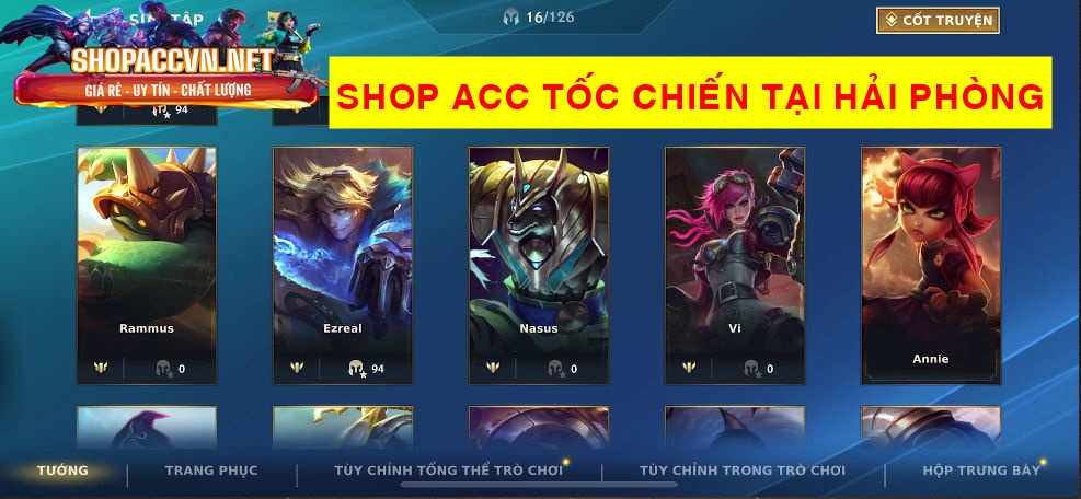 Shop Acc Tốc Chiến - Mua Acc Tốc Chiến Giá Rẻ Tại Hải Phòng