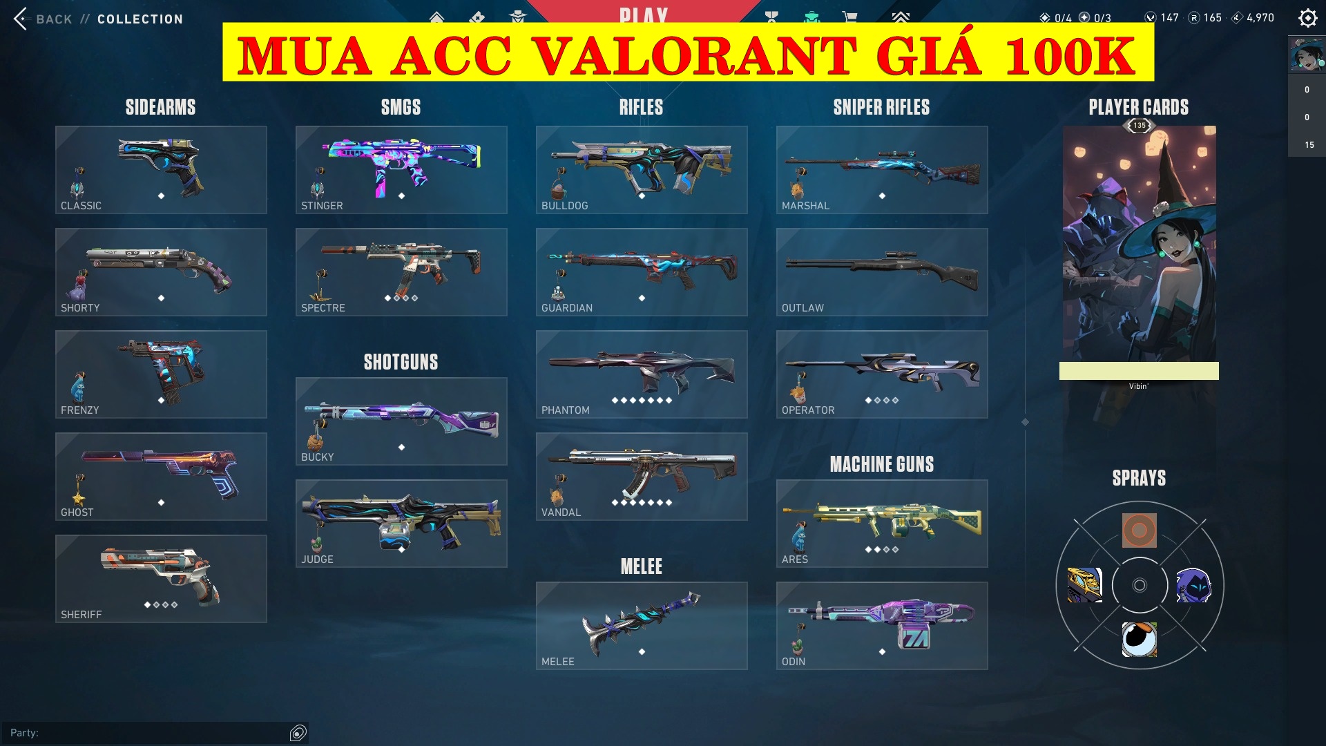 Mua bán acc valorant 100k, 200k uy tín nhất hiện nay