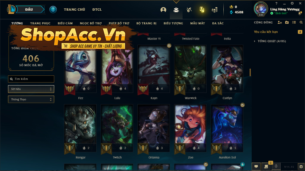 share acc lol