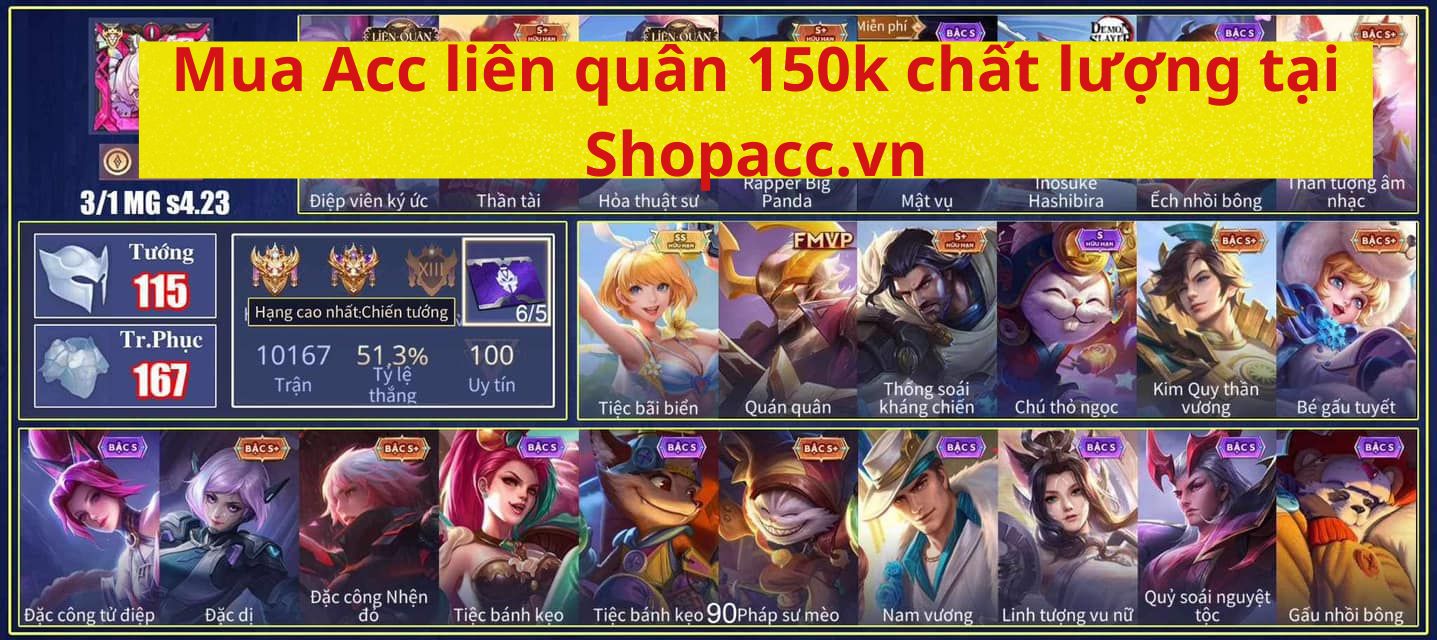 Acc liên quân 150k uy tín