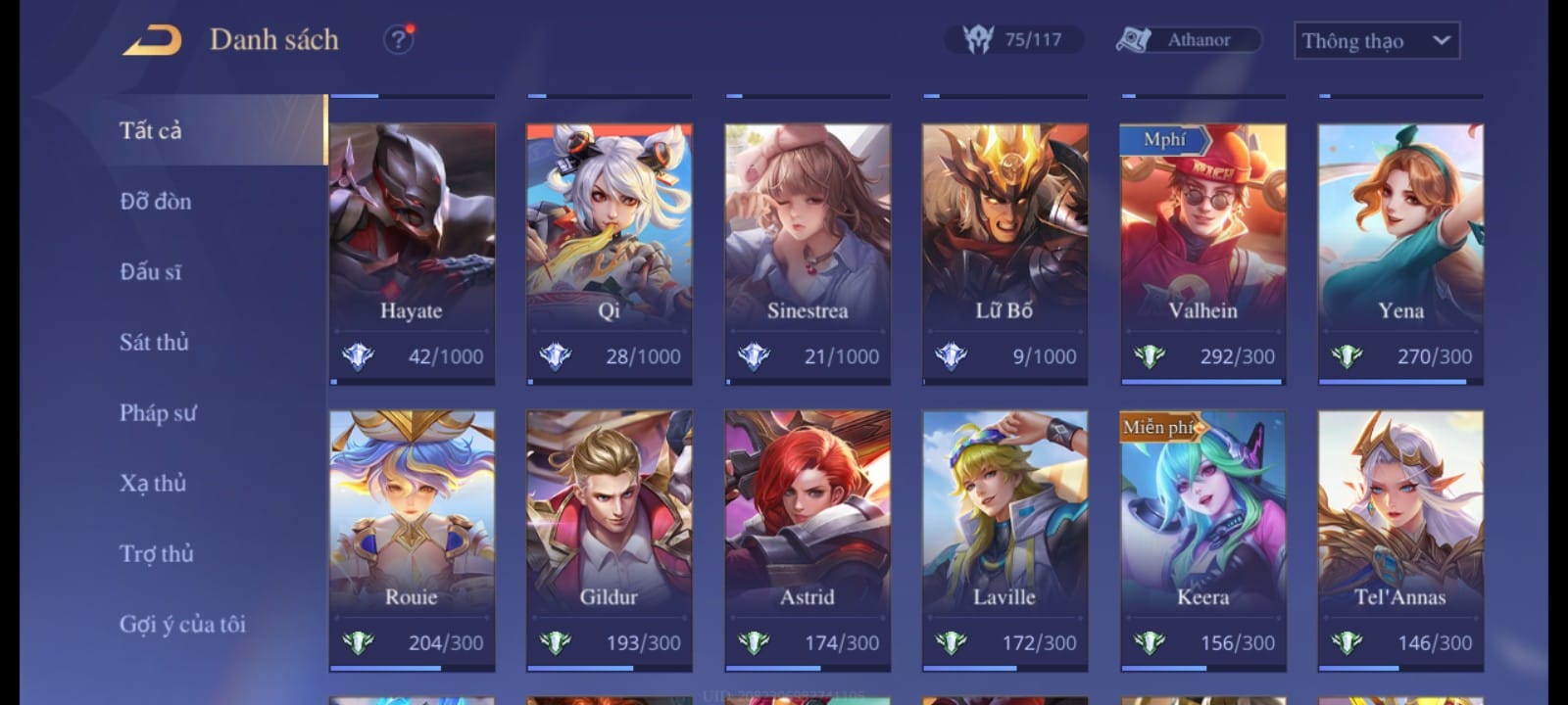 Shop bán acc liên quân 500 skin, 600 skin uy tín