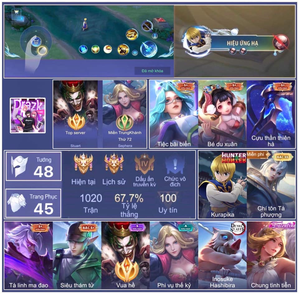 Shop bán acc liên quân giá rẻ 30k uy tín