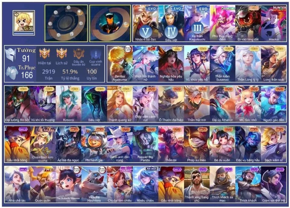 Nick liên quân có Murad Zenitsu cực xịn độ uy tín cao