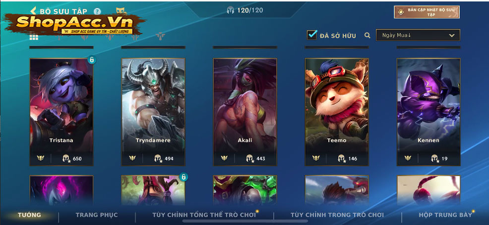 mua nick tốc chiến full tướng