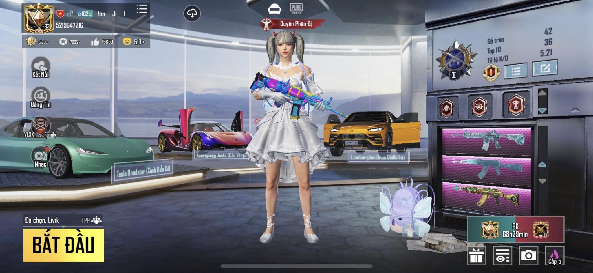 Shop bán acc pubg mobile có siêu xe uy tín giá rẻ