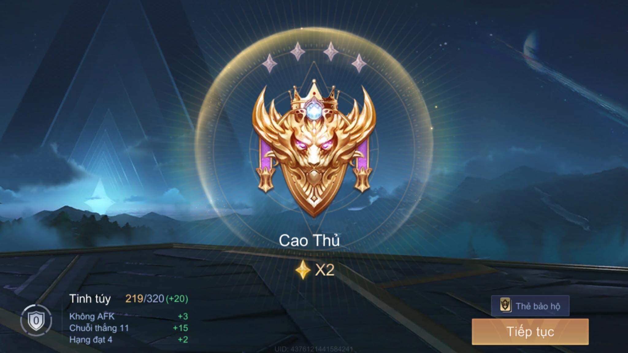 Acc liên quân 20k uy tín mức rank cao