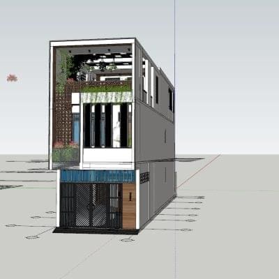 BG815 Mẫu nhà phố hiện đại 3 tầng 4 phòng ngủ 5x20m