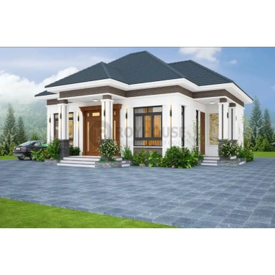 Nhà vườn mái Nhật hiện đại 3 phòng ngủ kích thước 10x12m | BG296
