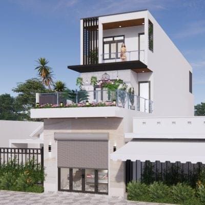 BG613 - Nhà phố hiện đại kết hợp kinh doanh 3 tầng 4 PN 5x20.