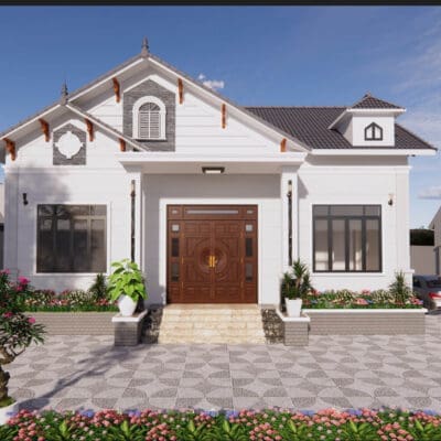 Nhà cấp 4 mái Thái 3 phòng ngủ mặt tiền 13m | BG312A