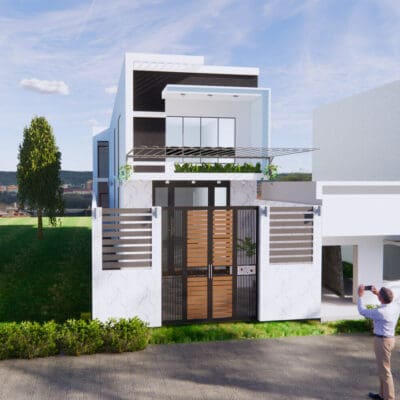 Nhà phố hiện đại 2 tầng 3 phòng ngủ đẹp | BG267