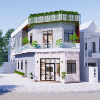 Nhà phố lô góc 2 mặt tiền 3 phòng ngủ 5x20m | BG434