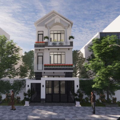 Nhà phố hiện đại 3 tầng 6 phòng ngủ 6x17m | BG323