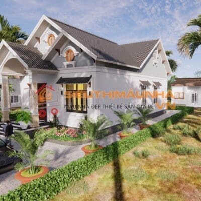 Nhà cấp 4 mái Thái đẹp 3 phòng ngủ 9x13,5m | BG325