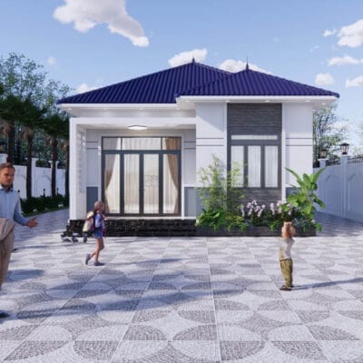 Nhà mái Nhật 3 phòng ngủ 7,5x10m | BG832