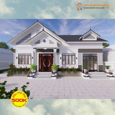 Nhà cấp 4 mái Thái 4 phòng ngủ kích thước 15x12,4m | BG355