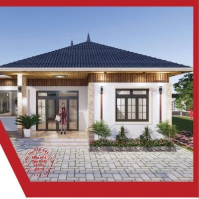 Nhà cấp 4 mái Nhật 4 phòng ngủ hiện đại 11,5x15m | LG514