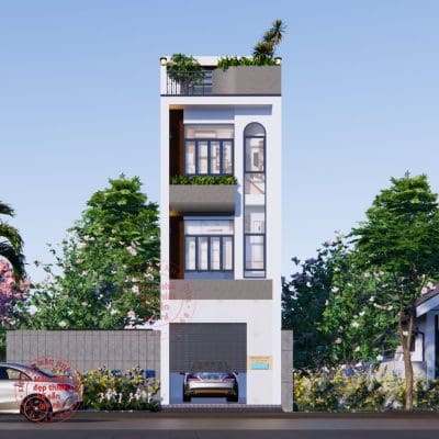 Nhà phố hiện đại 3 tầng + tum 3 phòng ngủ 4,2x15m | Mã số LG522