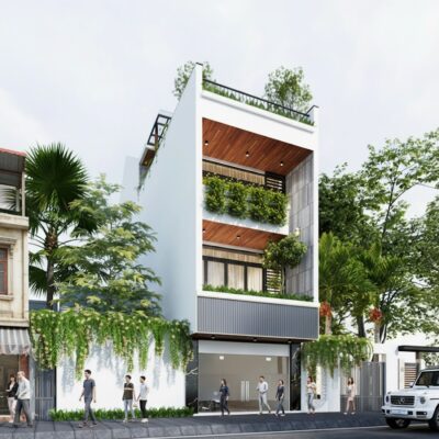 Nhà phố hiện đại 3 tầng 1 tum diện tích 5x18m phù hợp kinh doanh